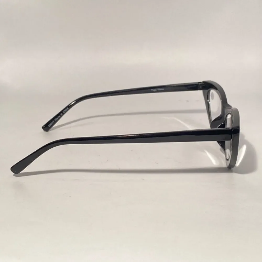 1340 Emma Cateye Reading Glasses 2.25 Black Readers NWT